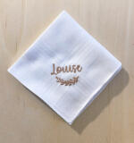 Mouchoir pour homme - Broderie personnalisée avec branche décorative